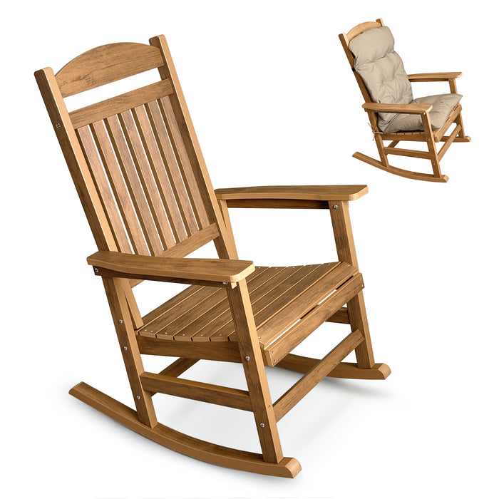 HIPS Rocking Chair, Teak Tone