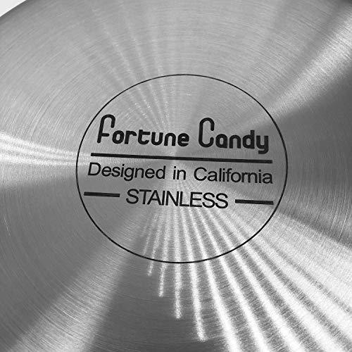 Fortune Candy 10-Quart Pasta Pot with Strainer Insert, 18/8 Stainless Steel - Fortune Candy